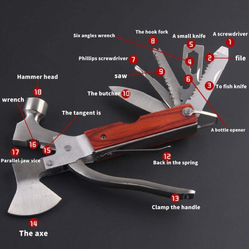 Stainless Steel Multi Functional Hammer Axe(Multicolour) - Image 6